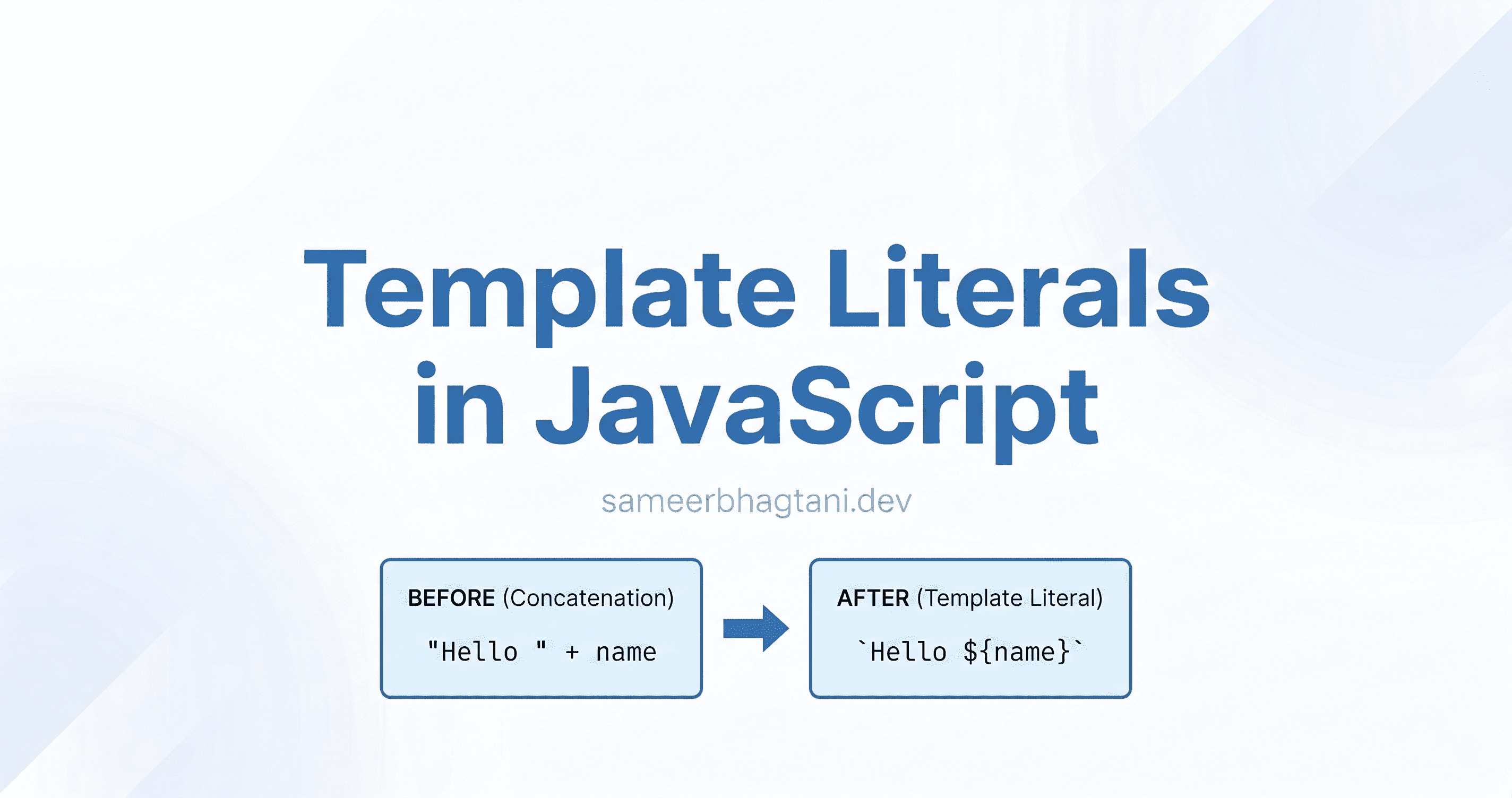 Template Literals in JavaScript: Write Cleaner Strings